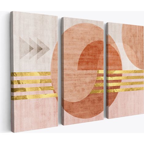 Tableau triptyque - Abstrait (1/4)