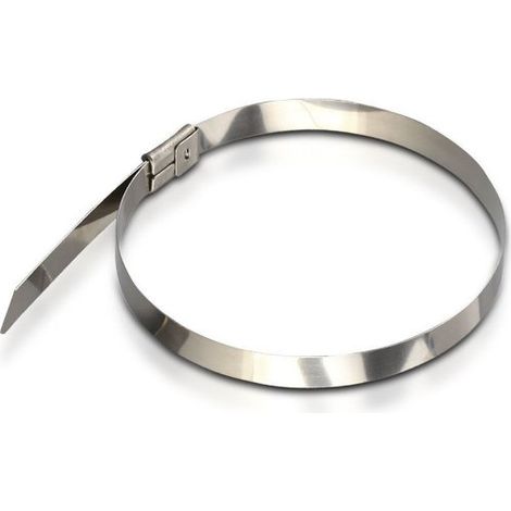 100 Fascette Acciaio Inox 4.6x200mm Stringitubo Metalliche Per Fili e Cavi