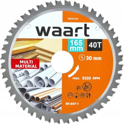 LAMA WIDIA 165x30 mm 40 T MULTIMATERIALE (1/4)