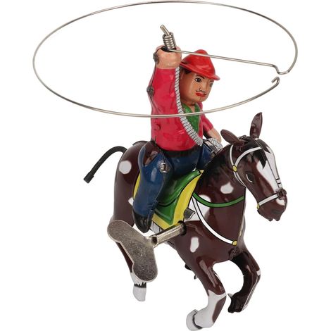Jouet Mécanique de Cowboy Vintage, Ornement à Remonter, Décoration pour la Maison, Bar, café, Collection pour Enfants et Adultes (1/5)