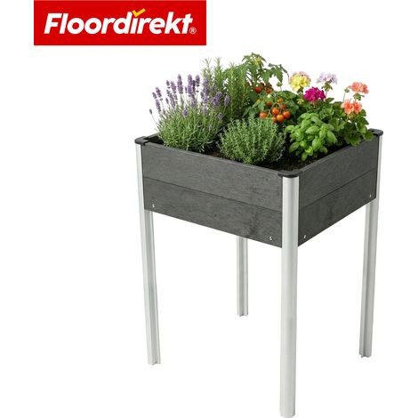 WPC-Hochbeet Salina Anthrazit Hochbeet auf Stelzen 60 x 50 x 90 cm Wetterbeständig & pflegeleicht