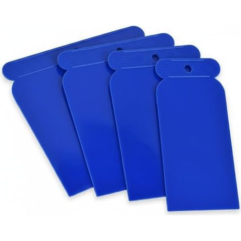 Set de 4 Spatules Plastique, Outils Polyvalents pour Mastic, Peinture Acrylique et Travaux Muraux (1/5)