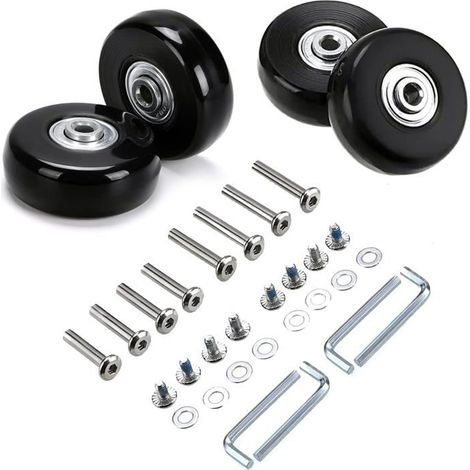 Roulette - Universelle - 50mm - Caoutchouc - Pivotante - Pack de 2 (1/5)