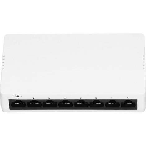 Commutateur réseau Gigabit 8 ports, répartiteur Ethernet silencieux, plug and play, prise américaine 100-240V (1/5)