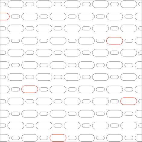 Normbau Duschvorhang 2700x2000mm, weiß mit ovalem Dekor