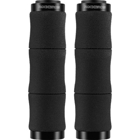 Manopole per bicicletta, design con giunzione in bambù, comfort ammortizzante, LKZJ011 (1/2)