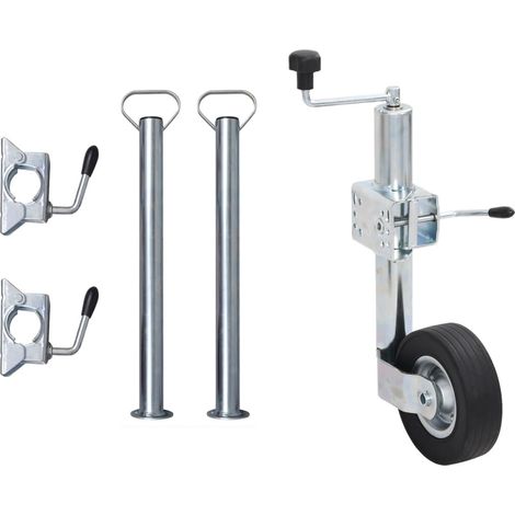 Rueda de remolque 2 tubos soporte 3 abrazaderas divididas 60 mm