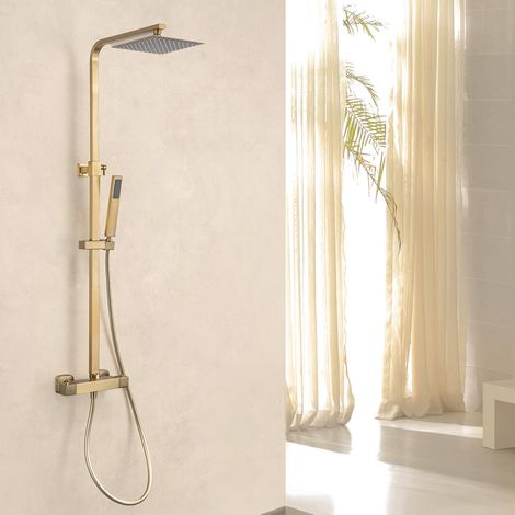 LOMAZOO Systèmes de douche Estrella en acier inoxydable doré,