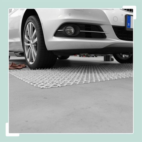 Tapis a picots anti chats pour la protection du jardin et de la voiture
