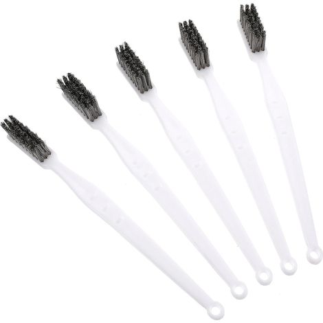 de 5 mini brosses en fil de cuivre avec manches en plastique (1/5)