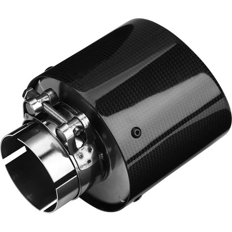 Embout de pot d'échappement style carbone, silencieux simple sortie pour voiture, diamètre 63-114mm, tuyau de queue modifié