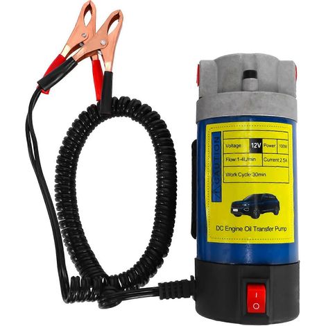 Pompe d'aspiration électrique 12 V pour vidange d'huile moteur, 100 W, 4 L, pour voiture (1/5)