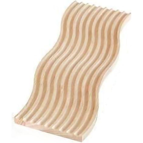 Plateau en Hêtre Épais 30x12x2cm - Planche à Découper Écologique, Plateau de Service Ondulé pour Sushi Pain Fruit Gâteau (1/5)