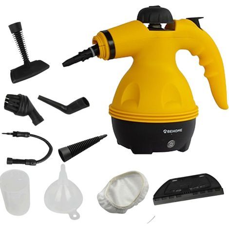 Nettoyeur Vaporisateur à Main 9 Accessoires inclus, Nettoyant, stérilise nettoie et dégraisse, Nettoyeur à main pour canapé, vitre, maison et tissus (1/5)