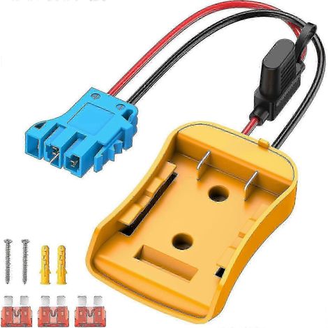 Adaptateur de batterie pour voitures jouets électriques compatible avec 20 piles, avec kit de conversion, porte-fusible et connecteur de faisceau de câbles. (1/5)