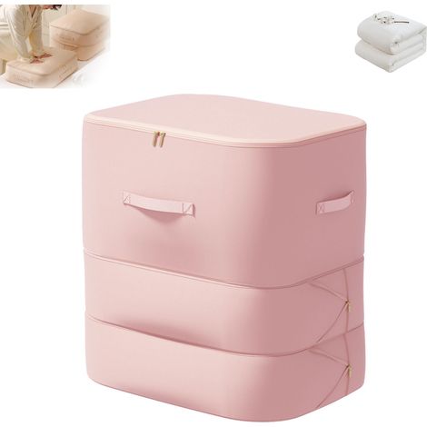Sac de rangement auto-compressant peu encombrant, , sac de rangement à compression de couette, sac de rangement pour vêtements, 544260 cm, rose