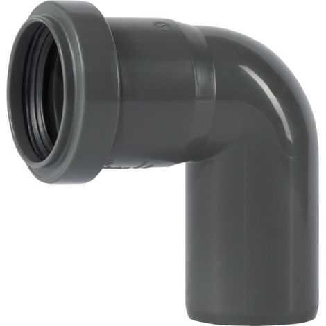 Raccord d'évacuation PVC coude 87° DN40 – 171140 – Triple lèvre d'étanchéité – Pour eaux usées chaudes et agressives – Ostendorf