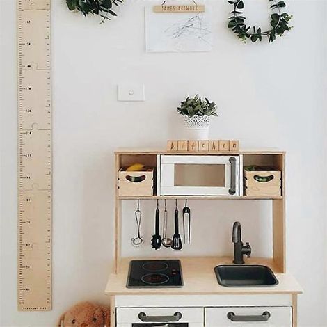Toise en bois style nordique, toise murale pour chambre d'enfant, accessoire photo bébé (1/2)