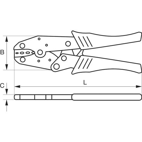 Pinza Bahco ratchet terminal pliers meccanismo a cricchetto 225 mm