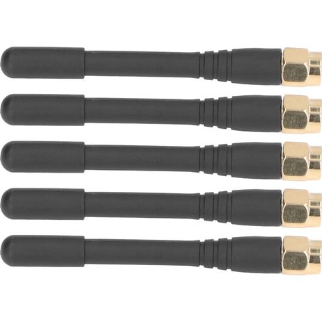 Antenne omnidirectionnelle 5 pièces, haute sensibilité, étanche, signal renforcé, tige avec connecteur SMA mâle, réception longue portée. (1/5)