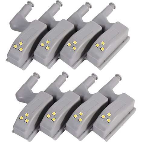 LAN 8 PCS Motion Sensor Light, Universal Cabinet Cupboard Hinge LED Light For Modern Kitchen Home Lamp (1/5)