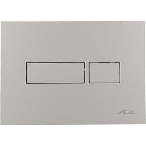 Plaque de commande double volume REC Nicoll - Pour bâtis-supports auto-portants - Rectangulaire - ABS - Gris (1/2)