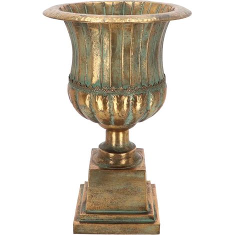 Vase Médicis à la Française en Métal Vieilli H. 56cm - 35,6 x 35,6 x H 56,5 cm - Livraison gratuite