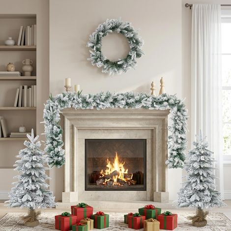 vidaXL Mini Árbol de Navidad 90 cm PVC y PE Blanco (1/5)