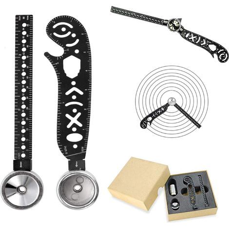 Multifunktionaler Winkelmesser und Zirkel – Magnetisches Lineal mit integrierter Kurvenfunktion – Für technische Zeichenblöcke – Taschenformat – 1 Stück (1/5)