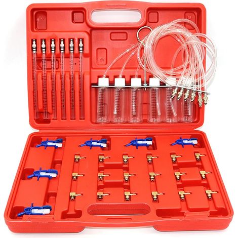 Common-Rail-Tester, 6-Zylinder-Diesel-Rücklauf-Common-Rail-Tester-Adapter, Injektor-Test-Tool-Kit mit 24 Adaptern (1/5)