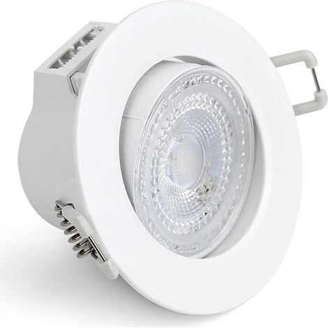 Lot de 1 Spot LED Encastrable Dimmable 5W LED Spot Encastré extra plat 360° orientable, 220-240V, IP20 Spot Encastrable LED 3000K Blanc froid pour chambre,salon,bureau,hôtel (1/5)