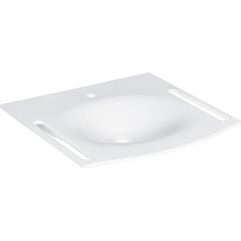 Vasque Elida en bétacryle blanc, avec 1 trou robinet lxhxp: 620x132x540mm (1/3)