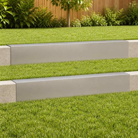 vidaXL Perfil de cobertura para jardín 2 uds. 100 x 10 x 15 cm (1/5)
