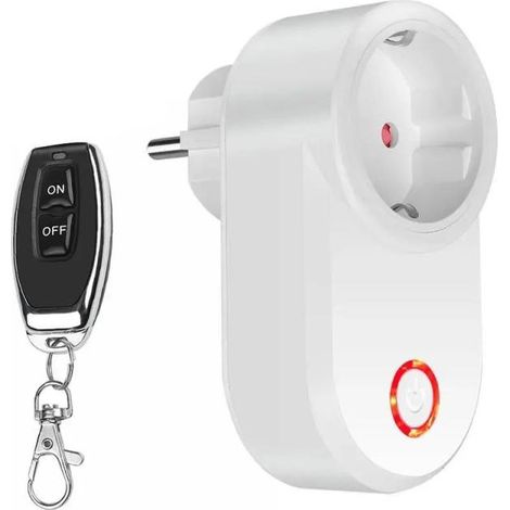 Prise intelligente avec télécommande sans fil et interrupteur marche/arrêt, 15 A, 3000 W, haute puissance, prise européenne