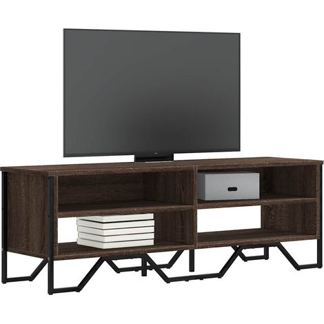 Mueble de TV madera de ingeniería marrón roble 122x34x41 cm