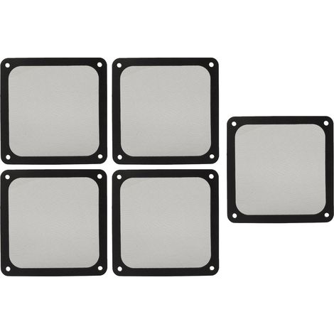 Stück 120-mm-Lüfter-Staubfilter mit weichem, magnetischem Nylonrahmen für Computer-PC-Lüfter, Gehäuse-Netzteil-Lüfteröffnungen, Schwarz