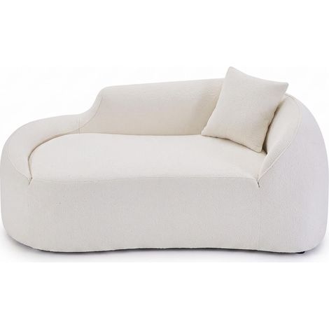 FurnitureR 155 cm breites 2-Sitzer Sofa mit Chenille, tiefem Schaumstoffsitz, geschwungener Form und ohne Montage (1/4)