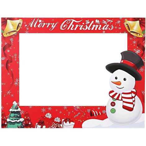 Cadre photo Amosfun pour photomaton de Noël - Accessoires pour selfies de fêtes de Noël et du Nouvel An - 650 x 500 mm (1/2)