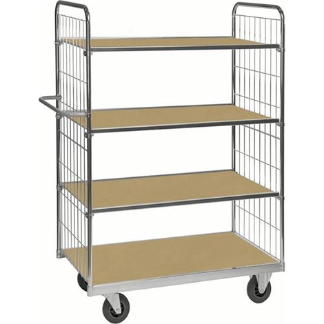 Kongamek ESD-Etagenwagen Serie 9000-S mit 4 Etagen 1200x600mm Ladefläche mit Bremse