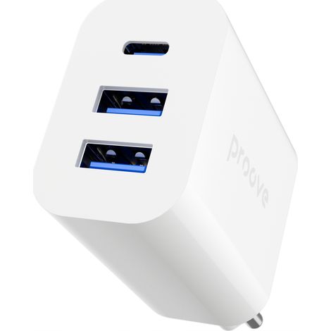 Proove Rapid 30W USB-C 2x USB-A Wandladegerät - weiß stark QC 1 Stück. (1/5)