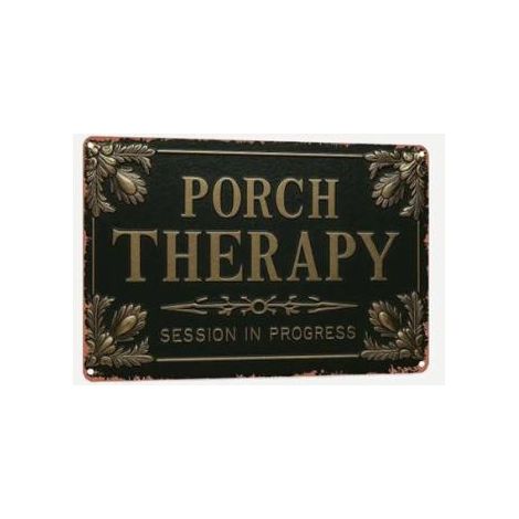 New PORCH THERAPY Porch Therapy Metal Sign - Dark Green 15×20 cm - Dark Green