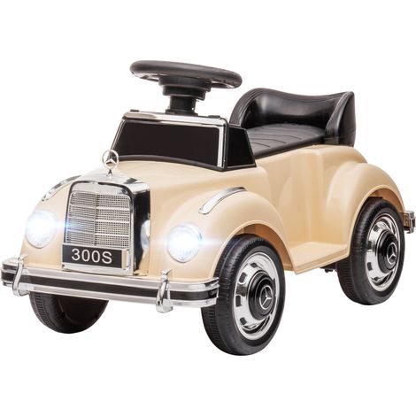 Macchina Elettrica per Bambini 6V con Licenza Mercedes 300S Beige (1/5)