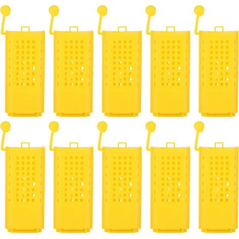 10 Pièces d'élevage d'apiculture, Cages d'abeille en Plastique Transportant Le Kit de Tasse de Receveur Cages équipement d'outil d'apiculteur (1/5)