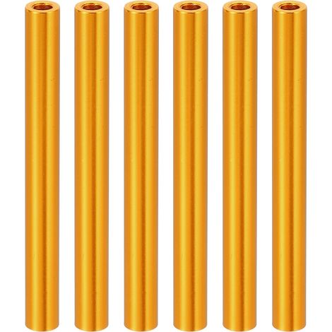 6Pcs Entretoise Filetée M3 en Aluminium 3x5x50mm Or (1/5)
