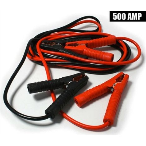 TRADE SHOP - Cavi Di Avviamento Per Collegamento Batteria Auto 500 Amp 3 Metri Mt Jumper - (1/3)