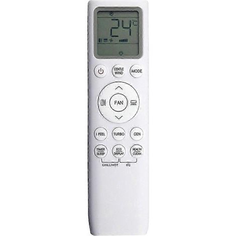 Ersatzfernbedienung für TCL-Klimaanlagen, klimaanlagenkompatibler Funkcontroller, Universalgerät mit Basisfunktionen, ergonomisches Design, schwarz, für den Einsatz zu Hause und im Büro. (1/5)