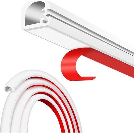 Silicone Goulotte Passe Cable Ruban Mousse 1m pour 1 Cable Blanc Ouverture Latérale Cache-câbles Flexible Adhérence Mur Sol Plafonds TV Bureau (1/5)