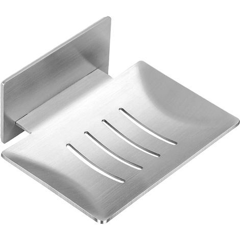 Wall Mounted Soap Dish No Drilling - Stainless Steel Shower Soap Dish No Drilling for Bathroom Kitchen Shower, Self Adhesive (1/5)