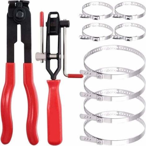 Pince Pour Collier De Serrage. 2 Pinces Pinces Collier Cardan Et Pince Colliers Bandes À Sertir Avec L’offre De 8 Pcs De Collier - RWPince à collier (1/4)