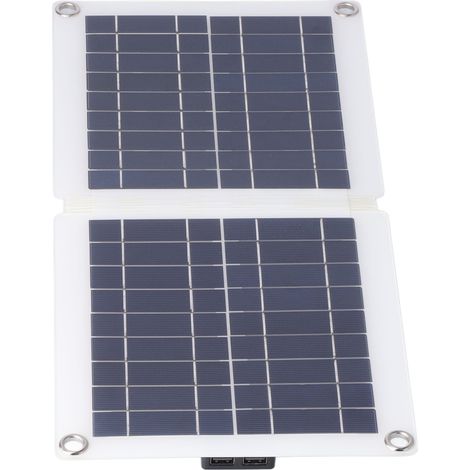 Chargeur de voiture pliable à double port USB avec panneau solaire en silicium polycristallin, adapté aux téléphones portables/MP3/MP4/voitures, 18V 10W. (1/5)